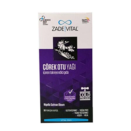 Zade Vital Çörek Otu Yağı Blister 30 Kapsül