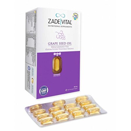 Zade Vital Üzüm Çekirdeği Yağı Blister 30 Kapsül