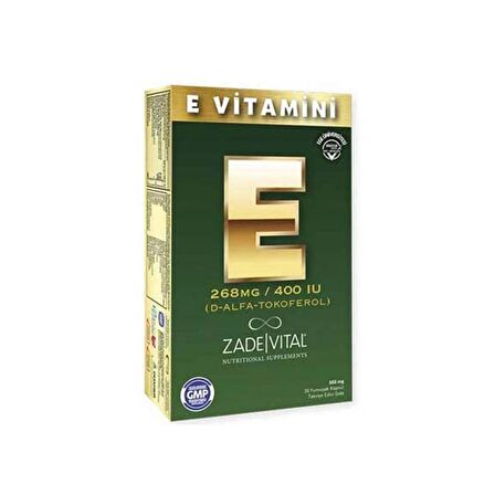 Zade Vital E Vitamini 30 Kapsül