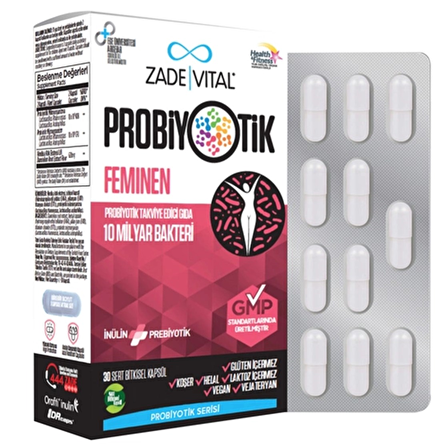 Zade Vital Probiyotik Feminen 30 Kapsül