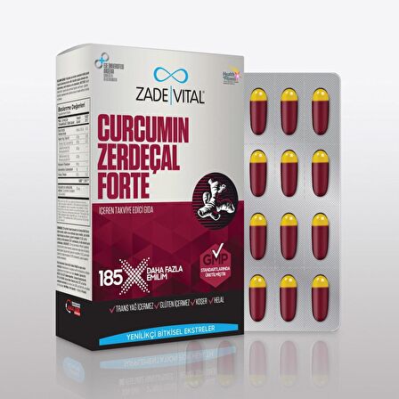 Zade Vital Curcumin Turmeric Forte 60 Kapsül