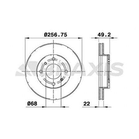 Nissan On Fren Aynası Havalı Nissan Primera P11 96-01 Almera 00-> (257x4) - Braxıs Ae0698