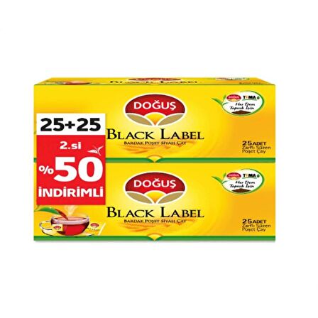 DOGUS  BLACK LABEL 2X25 BARDAK POSET 50GR 
