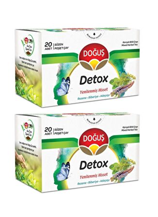 Doğuş Detox Bardak Poşet Çay 2 Adet 20'li - Yenilenmiş Hisset