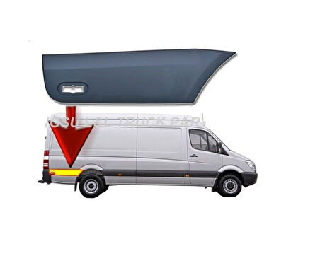 Mercedes Sag Arka Camurluk Kaplama Crafter Sprinter 06> - Vortex V2206541