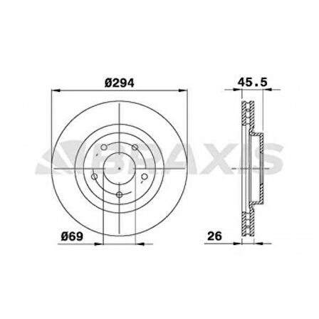 Jeep On Fren Diski Jeep Compass Patrıot Chrysler Sebring Dodge Calıber-4008-C4 Aırcross - Braxıs Ae0316