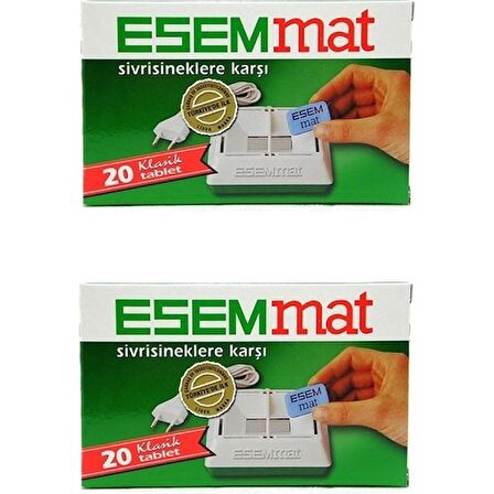 Esemmat Sivrisinek Kovucu Tablet 20 Adet X2 Adet