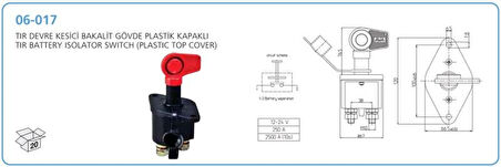 Unıversal Truck Devre Kesici Plastık İsiya Dayanıklı Tir Ym - Aksa 06-017
