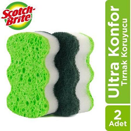 Scotch-Brite Klasik Ultra Tırnak Koruyuculu Bulaşık Süngeri 2' Li