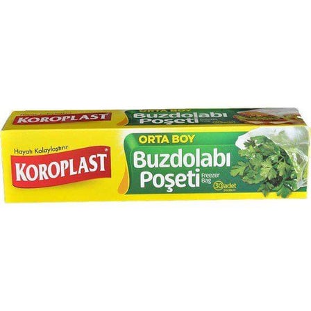 Koroplast 24x38 cm 30'lu Orta Boy Buzdolabı Poşeti