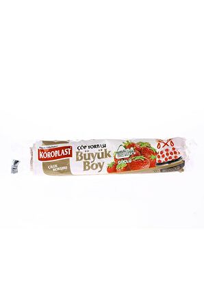 KOROPLAST EKSTRA GÜÇLÜ ÇİLEK BÜZGÜLÜ BÜYÜK ÇÖP TORBASI 65*70  