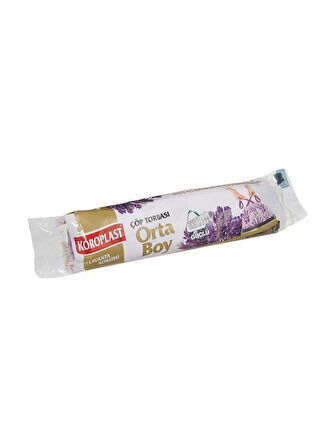 Koroplast Çöp Torbası Ekstra Dayanıklı Lavanta Büzgülü Orta Boy 15'li 55x60 cm