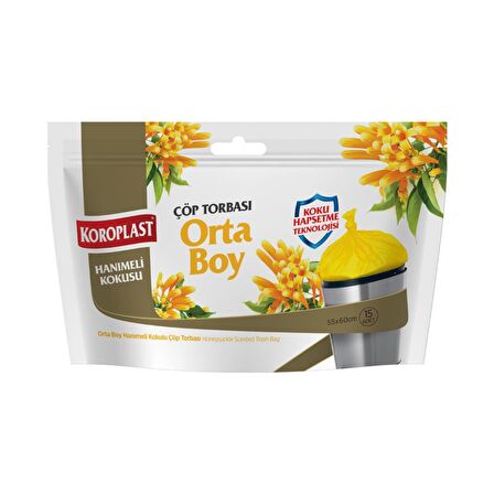 KOROPLAST İDEAL ORTA BOY ÇÖP TORBASI 15 Lİ 50*60  