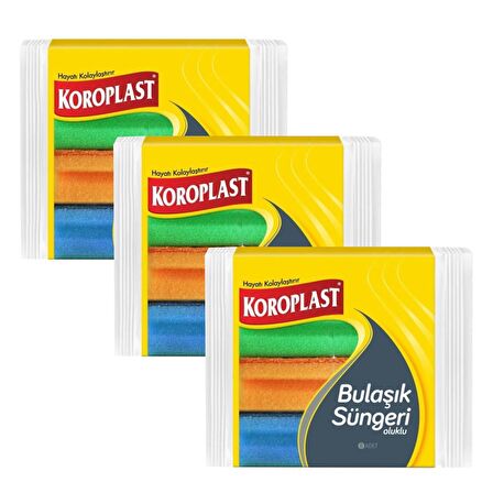 Koroplast Oluklu Bulaşık Süngeri 8 li x 3 Paket