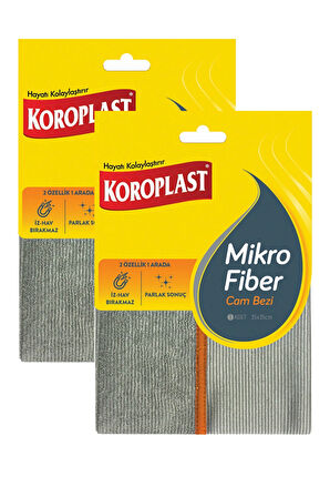 Koroplast Mikrofiber Cam Bezi 2'li Paket