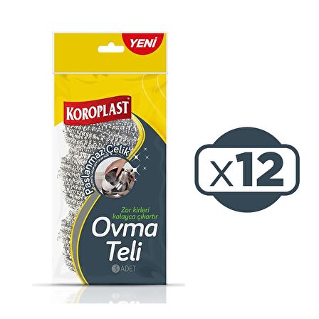 Koroplast Ovma Teli Paslanmaz Çelik 3 lü x 12 Adet 