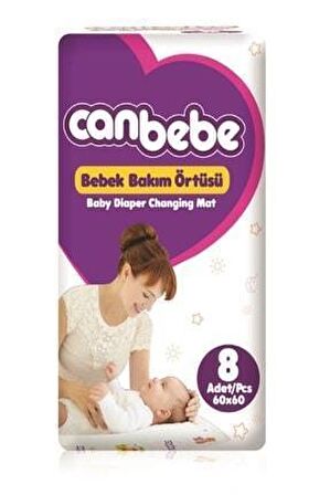 Canbebe Bebek Bakım Örtüsü 60x60 cm 8 li