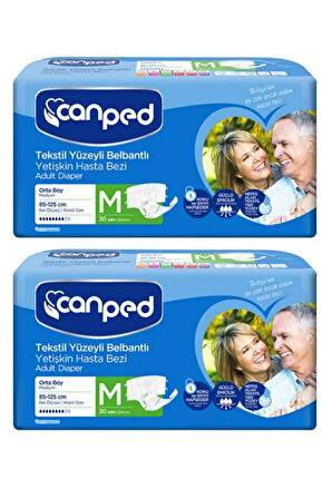 Belbantlı Medium Tekstil Hasta Bezi 30lu 2paket 60 Adet