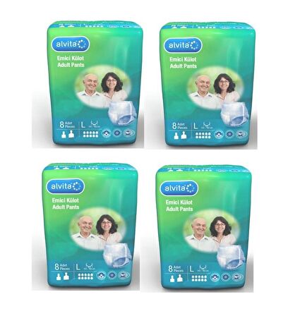 Alvita Emici Külot Large 4 lü Paket ( 8x 4) 32 li 