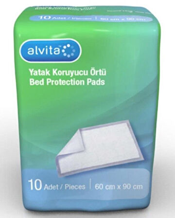 Alvita Yatak Koruyucu Örtü 60x90 cm 10 Adet