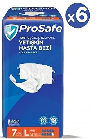 Prosafe Belbantlı Hasta Bezi L Beden 42 Adet