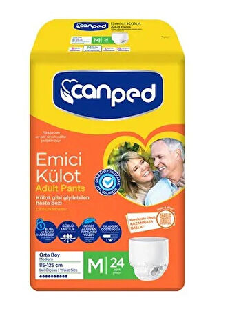 CANPED EMİCİ KÜLOT M ORTA BOY 24LÜ 80-125CM BEL ÖLÇÜSÜ