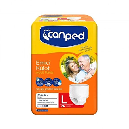 CANPED EMİCİ KÜLOT L BÜYÜK BOY 24LÜ 100-150CM BEL ÖLÇÜSÜ