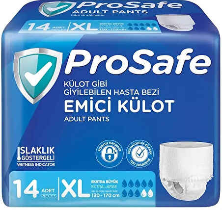 Prosafe Emici Külot Hasta Bezi XL - Ekstra Büyük - Extra Large 14 Adet Tekli Pk