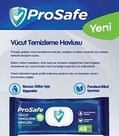 Prosafe Vücut Temizleme Havlusu 48 Yapraklı -12 Paket