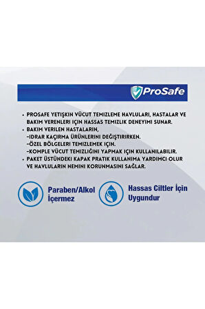 Yetişkin,hasta Vücut Temizleme Havlusu 1 PAKET 48 Lİ