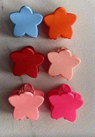 6'lı Karışık Renk Yıldız Figürlü Mini 