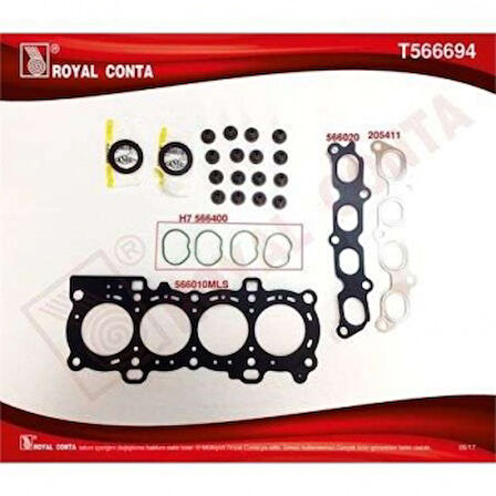 Ford Ust Takım Conta (skt Keceli Subap Lastıklı Subap Kapak Contasız) S,k,c Dahılfıesta V 01>08 Fusıon 01 - Royal T566694