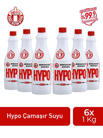 HYPO ÇAMAŞIR SUYU 1 KG X 6 ADET