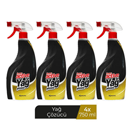 HYPER ACTIVE YAĞ ÇÖZÜCÜ SPREY 750 ML X 4 ADET