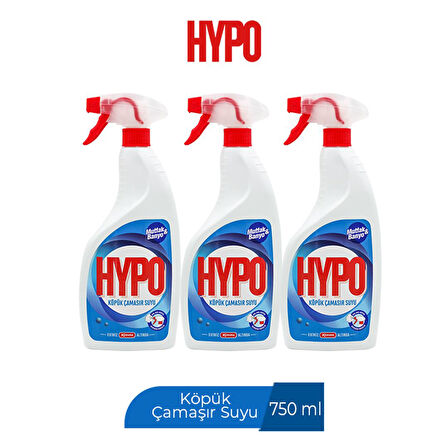 HYPO KÖPÜK ÇAMAŞIR SUYU 750 ML X 3 ADET