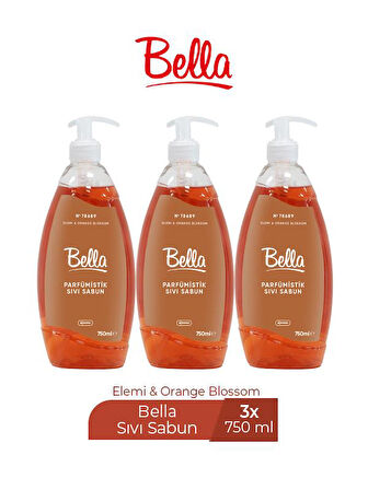 BELLA SIVI SABUN ELEMİ&ORANGE TURUNCU 750 ML X 3 ADET