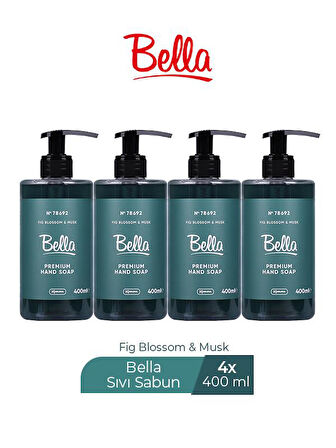 BELLA SIVI SABUN FIG BLOSSOM&MUSK YEŞİL 400 ML X 4 ADET