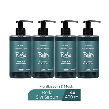 BELLA SIVI SABUN FIG BLOSSOM&MUSK YEŞİL 400 ML X 4 ADET