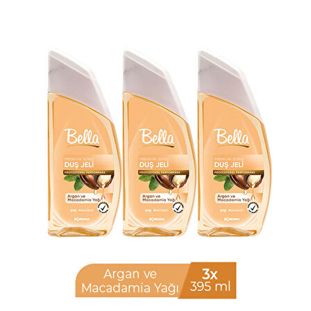 BELLA DUŞ JELİ ARGAN & MACADEMIA YAĞI 395 ML X 3 ADET