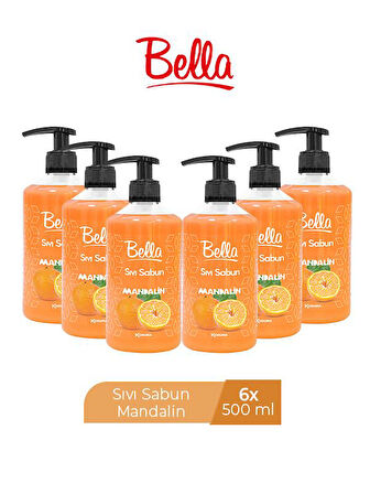 BELLA SIVI SABUN MANDALİN 500 ML X 6 ADET