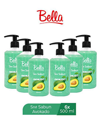 BELLA SIVI SABUN AVOKADO 500 ML X 6 ADET