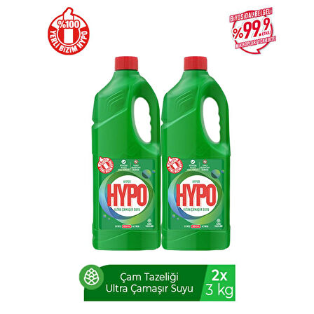 HYPER HYPO ULTRA ÇAMAŞIR SUYU ÇAM 3 KG X 2 ADET