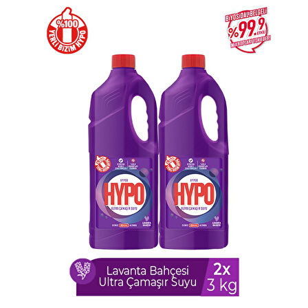 HYPER HYPO ULTRA ÇAMAŞIR SUYU LAVANTA 3 KG X 2 ADET