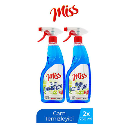 MİSS CAM TEMİZLEYİCİ SPREYLİ 750 ML X 2 ADET