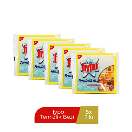 HYPO TEMİZLİK BEZİ 3'LÜ X 5 PAKET