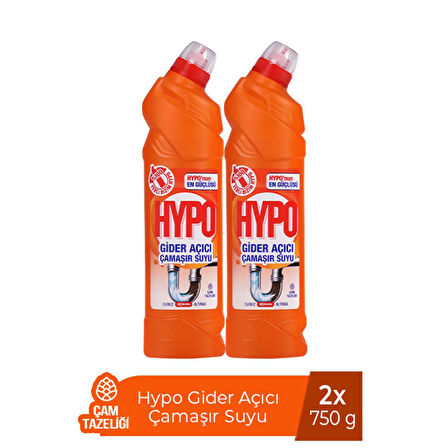 HYPO GİDER AÇICI ÇAMAŞIR SUYU ÇAM TAZELİĞİ 750 GR x 2 ADET