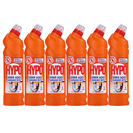 HYPO GİDER AÇICI ÇAMAŞIR SUYU ÇAM TAZELİĞİ 750 GR x 6 ADET