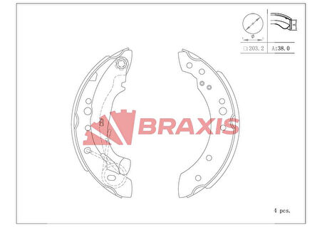 Psa Fren Balatası Arka Kampana Clio II 01> Clio IV 12> / Logan 04> Sandero 12> / 1007 05> / C2 02> C - Braxıs Ac0121