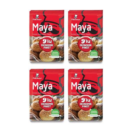 Pakmaya Instant Maya 9'Lu 90 gr x 4 Adet
