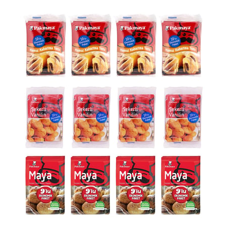 Pakmaya Kabartma Tozu - Vanilya - Instant Maya 12 li Karma Paket